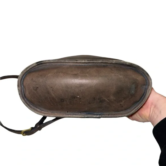 Vintage Coach 70s 80s Navy Bleeker Duffle Sac Zip Up Crossbody Bag Weathered - Picture 3 of 16